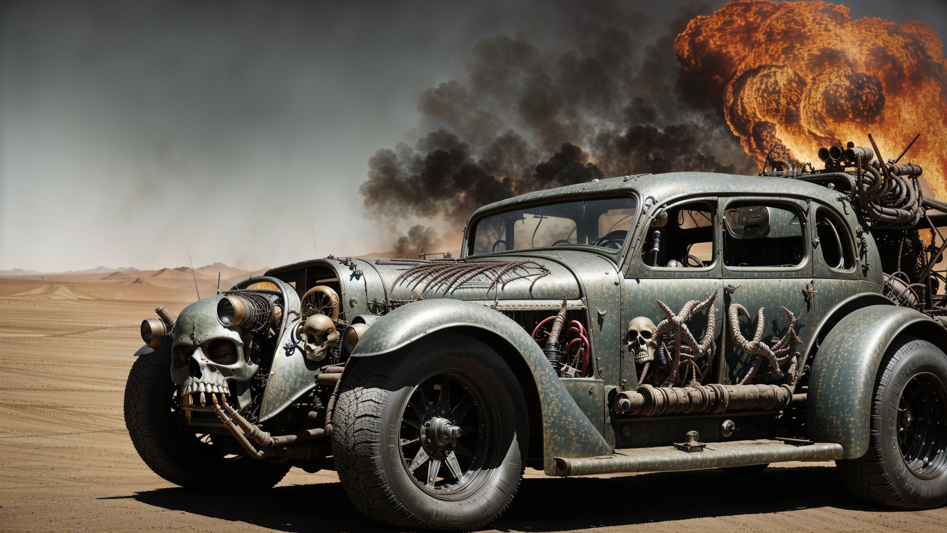 00917-3320584150-1930s mad max warforged masculine American muscle car heavily armored, skulls, demonic, off - road, intricate detailed, HR Giger.png